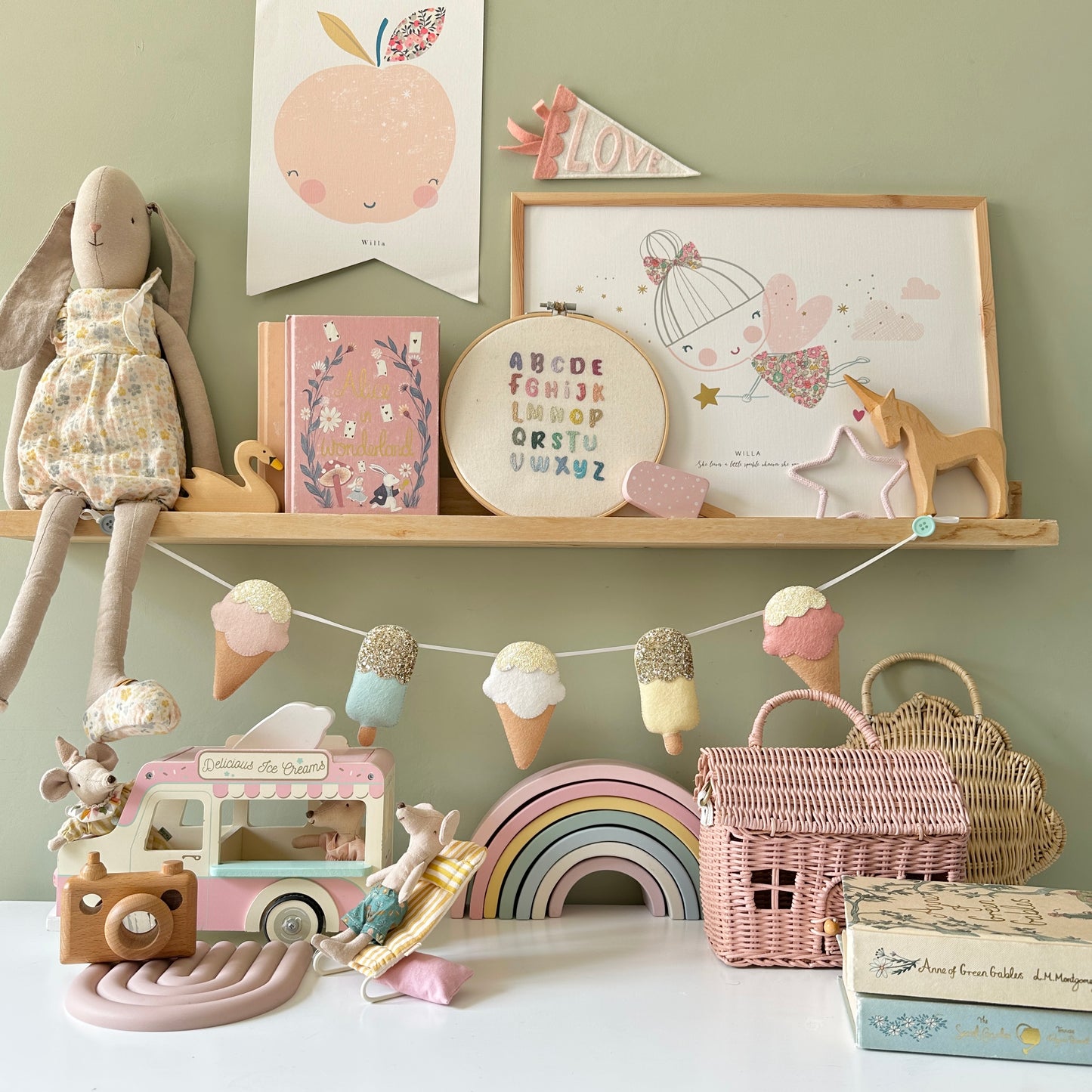 Ice cream Garland- made in your choice of colours