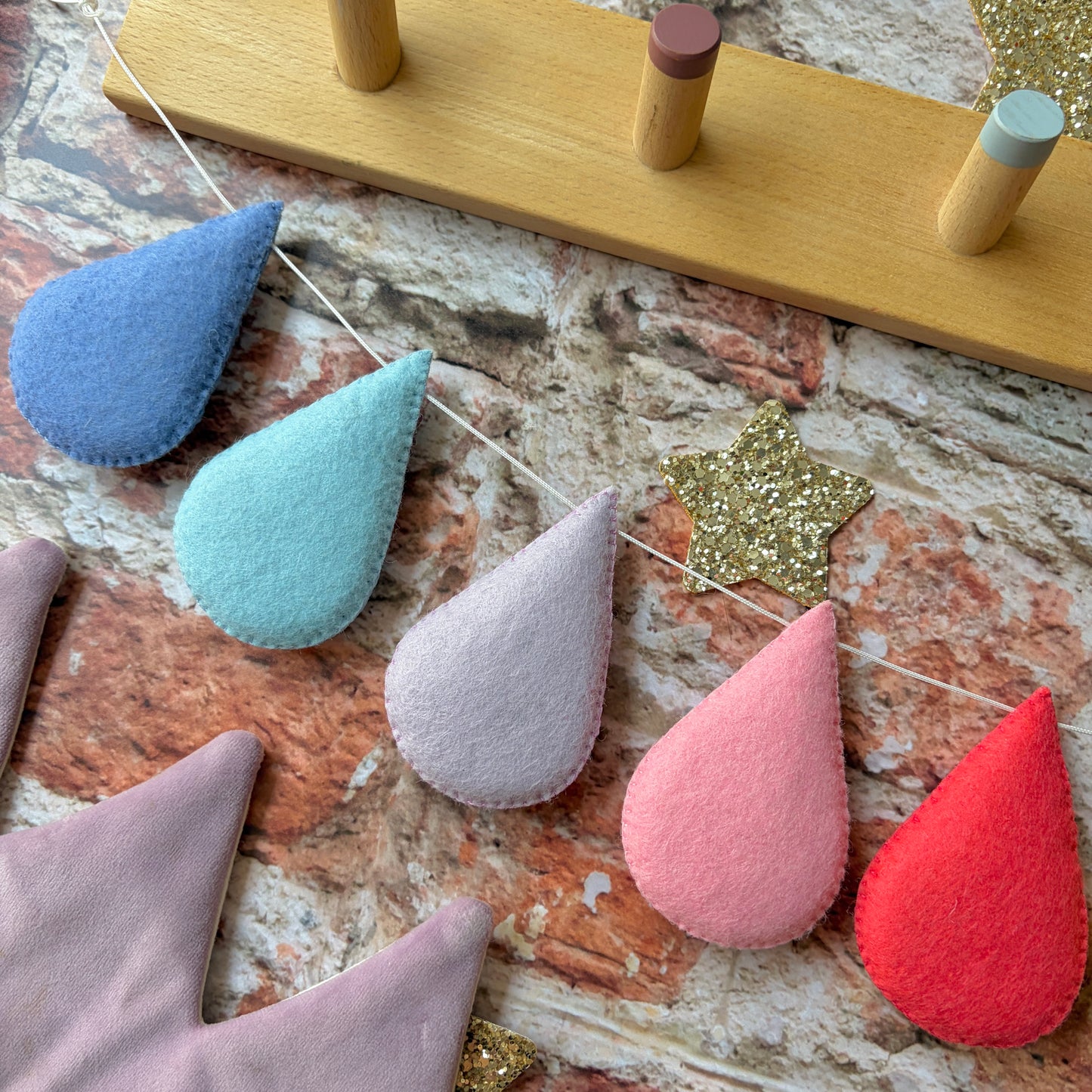 Happy Colours Droplet Garland (no glitter)