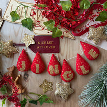 Load image into Gallery viewer, Custom Name/Word Garland with a Star to each end.