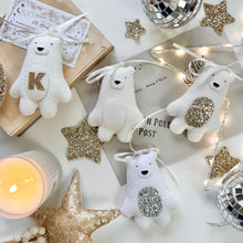 Load image into Gallery viewer, Polar Bear Decoration - Created in your custom colours.