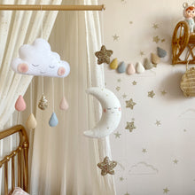Load image into Gallery viewer, Bespoke Sleepy Cloud with Custom Drop Colours. Made to order.