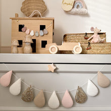 Load image into Gallery viewer, Droplet garland - blush, beige and gold