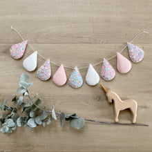 Load image into Gallery viewer, Droplet Garland - Mixed Liberty with off white and blush. Made to order.