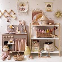 Load image into Gallery viewer, Droplet garland- Pinks, mustard and warm brown tones. Made to order.