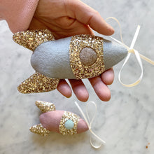 Load image into Gallery viewer, Rocket Decoration - Created in your custom colours - Made to order.