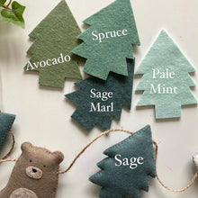 Load image into Gallery viewer, Bear Garland / Magnets - Made to order in your choice of colours.