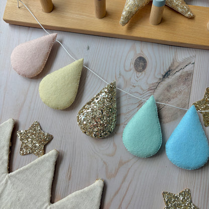 Sample Sale - Pastel Rainbow Droplet Garland