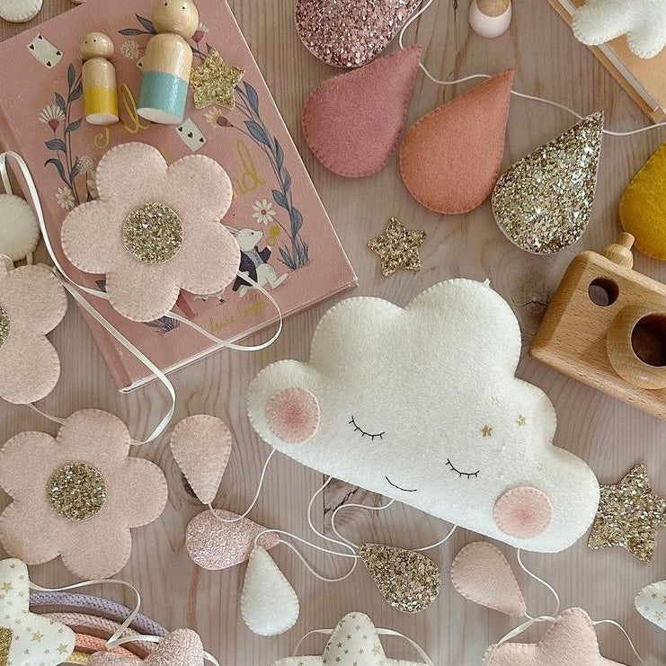 Bespoke Sleepy Cloud with Custom Drop Colours. Made to order.