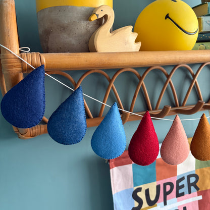Muted Colour Pop Droplet Garland
