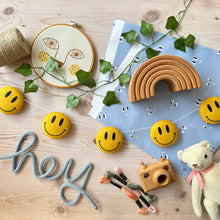 Load image into Gallery viewer, Happy Face Garland - In your choice of colours
