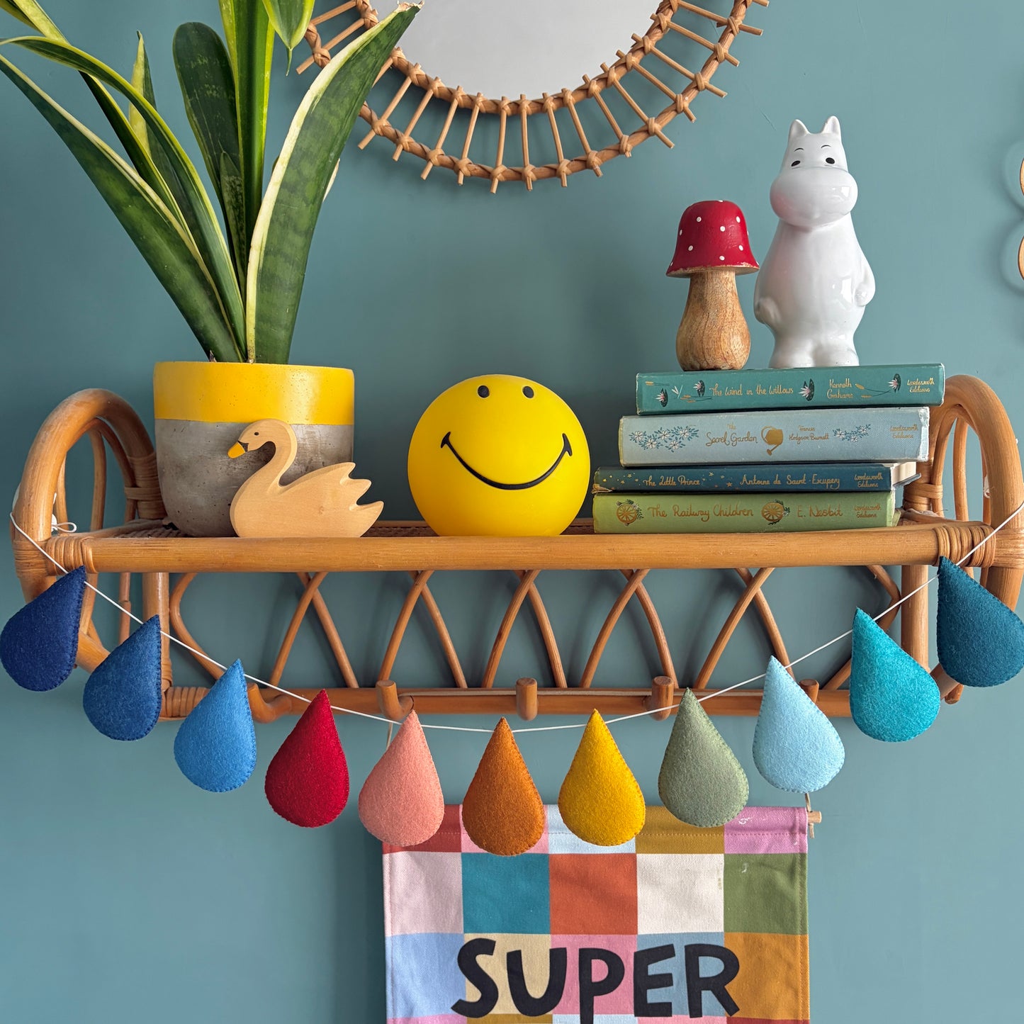 Muted Colour Pop Droplet Garland