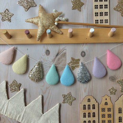 Sample Sale - Pastel Rainbow Droplet Garland
