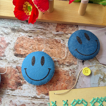 Sample Sale- Smiley Faces Garland in colours shown
