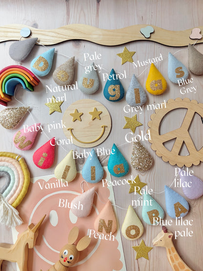 Personalised Name/Word Droplet Garland