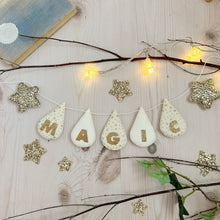 Load image into Gallery viewer, Custom Name/Word Garland with a Star to each end.
