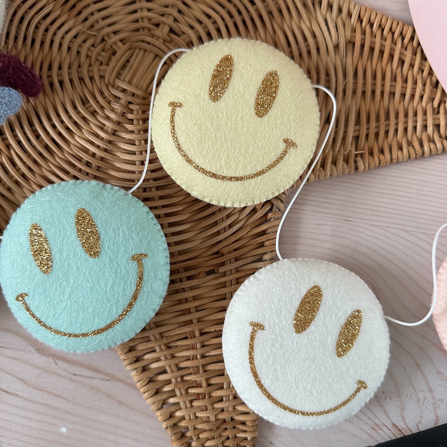 Smiley Face Garland - In your choice of colours