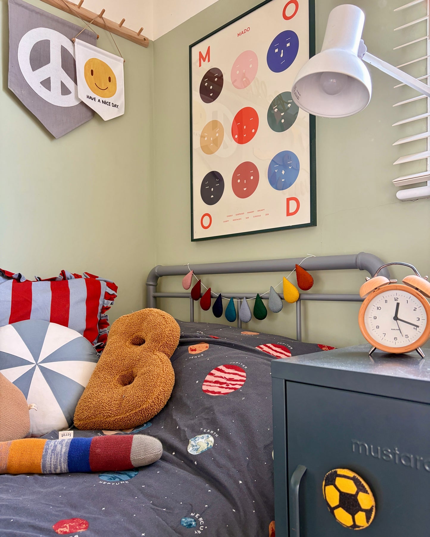 Droplet garland - Muted Spectrum. Made to order.