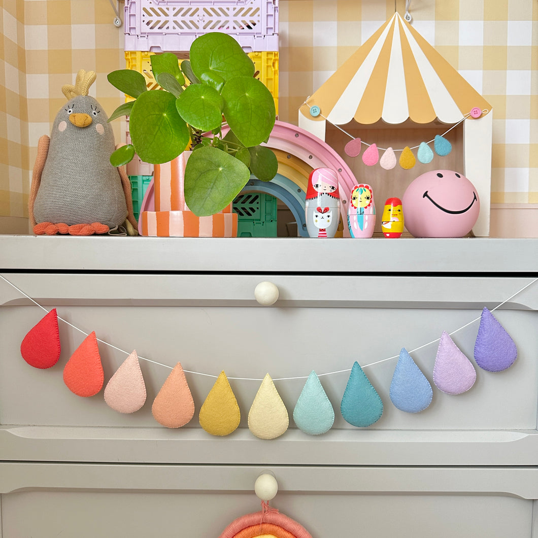 Bright Pastels Droplet Garland