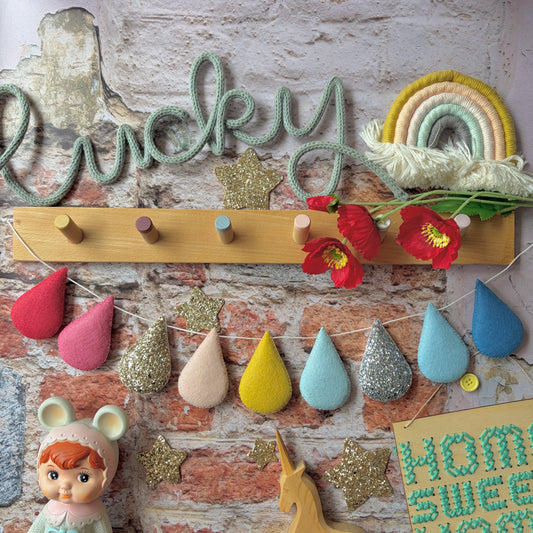 Sample Sale -Blushy Breeze Droplet Garland