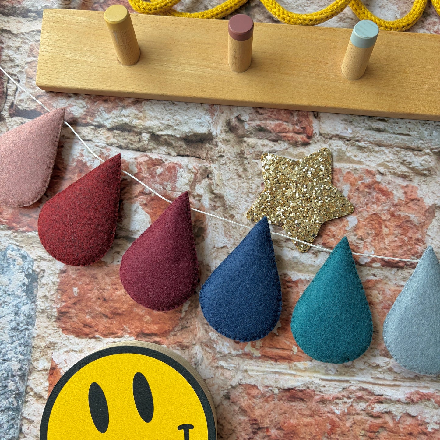 Sample Sale- Muted Spectrum Droplet Garland