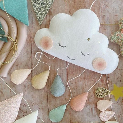 Bespoke Sleepy Cloud with Custom Drop Colours. Made to order.