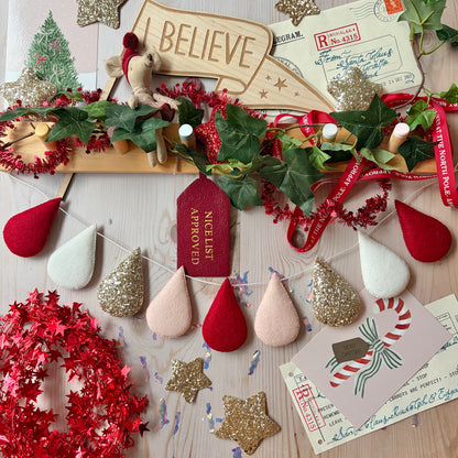 Candy Cane Droplet Garland (new)