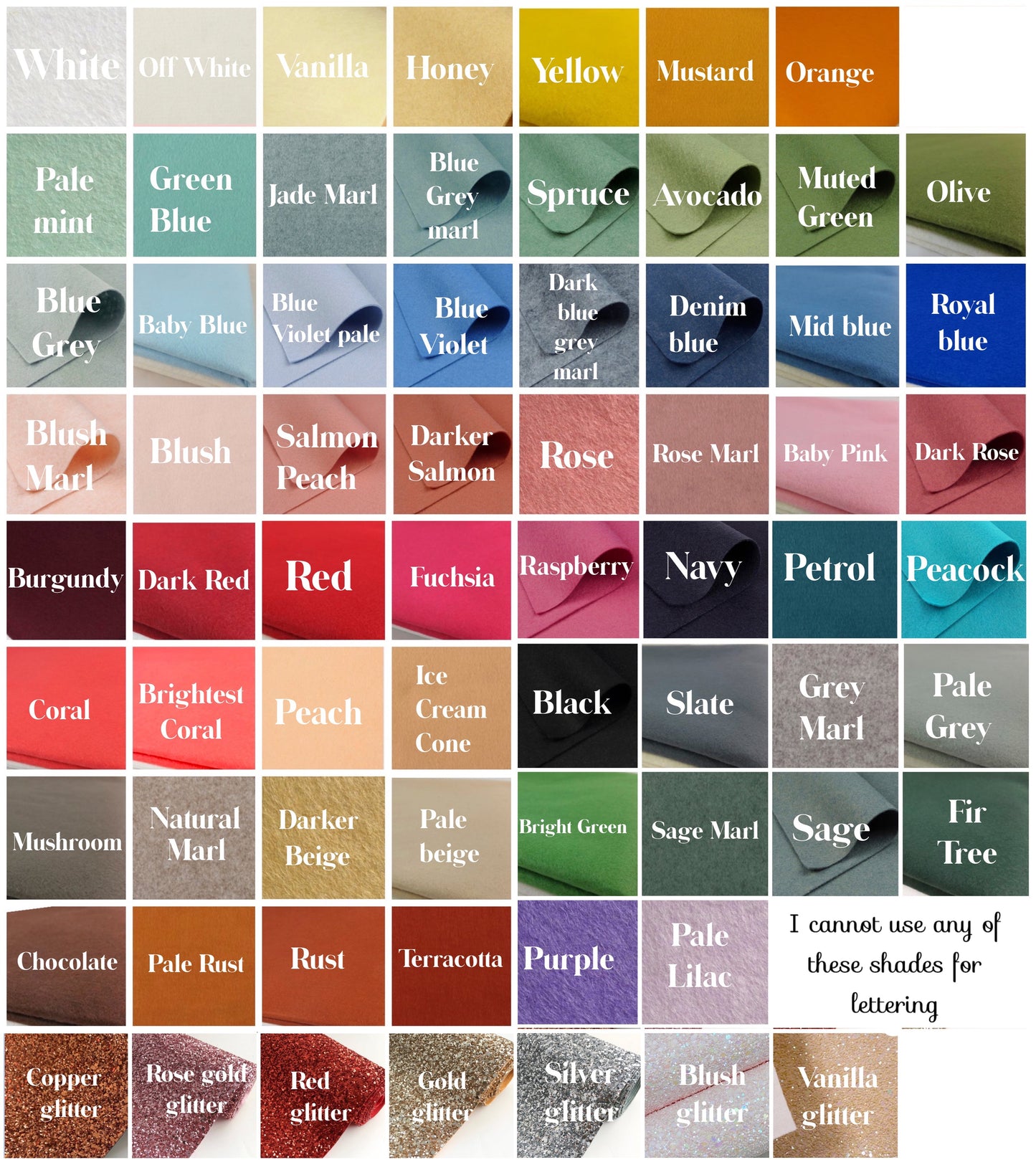 Magnets Collection 1 -Made in your choice of colours