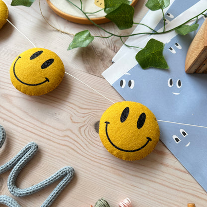 Smiley Face Garland - In your choice of colours