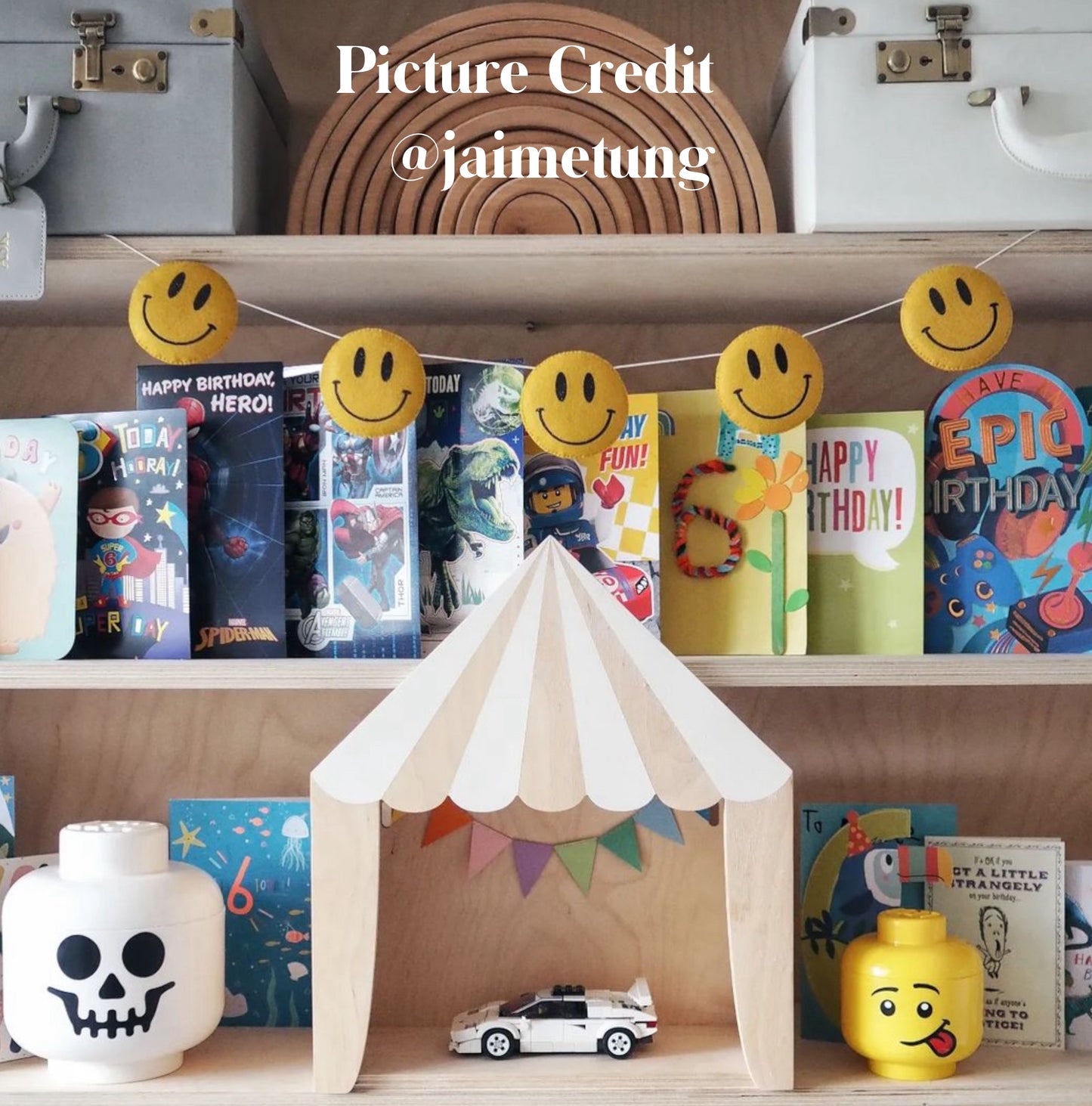 Smiley Face Garland - In your choice of colours