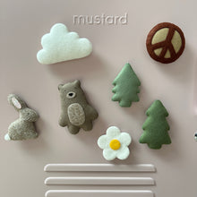 Load image into Gallery viewer, Bear Garland / Magnets - Made to order in your choice of colours.
