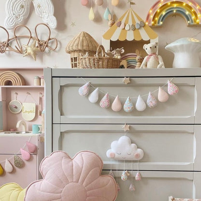 Bespoke Sleepy Cloud with Custom Drop Colours. Made to order.