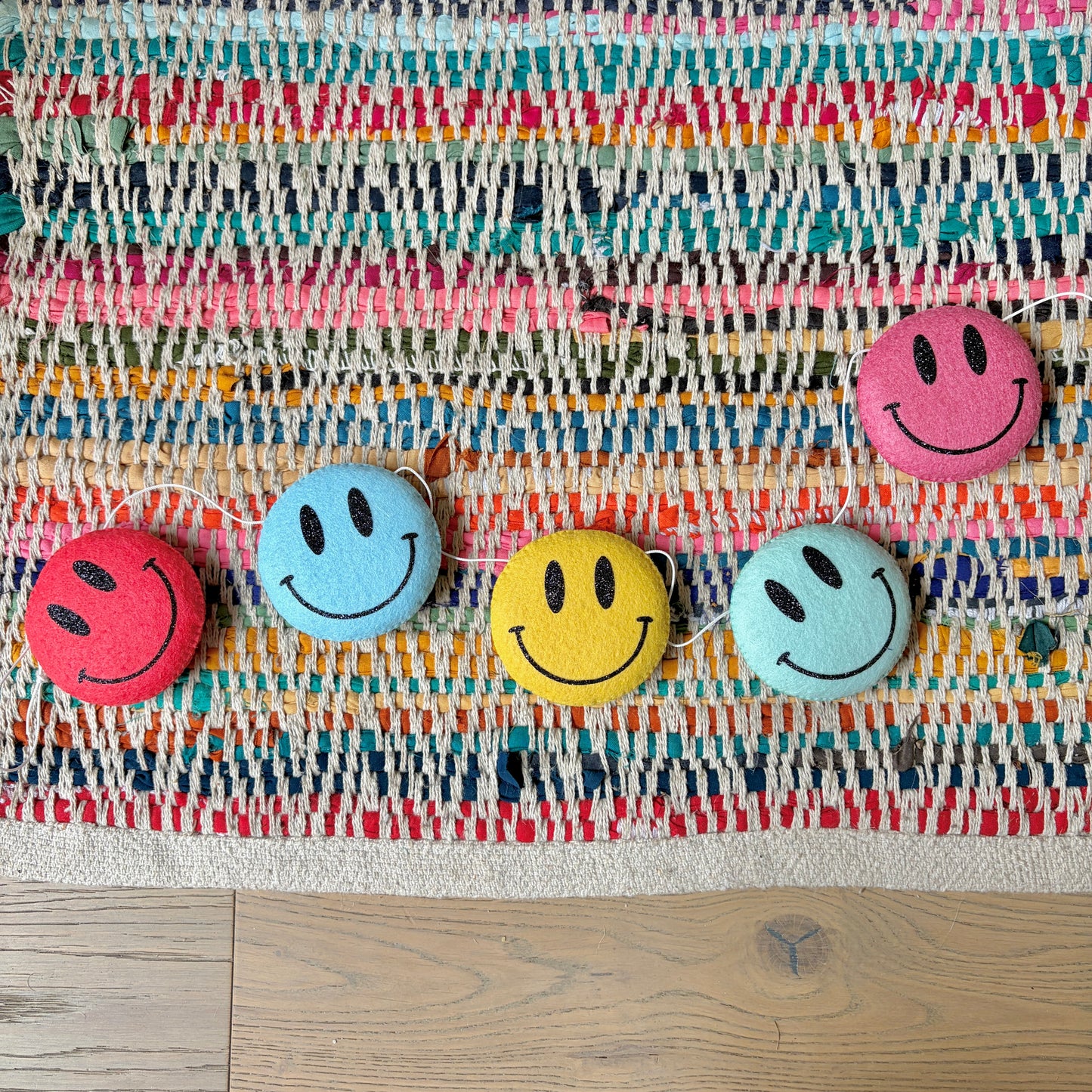 Sample Sale -Colourful Smiley Garland