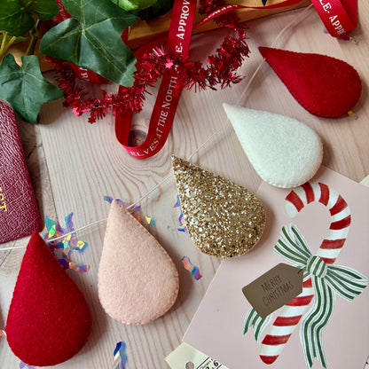 Candy Cane Droplet Garland (new)