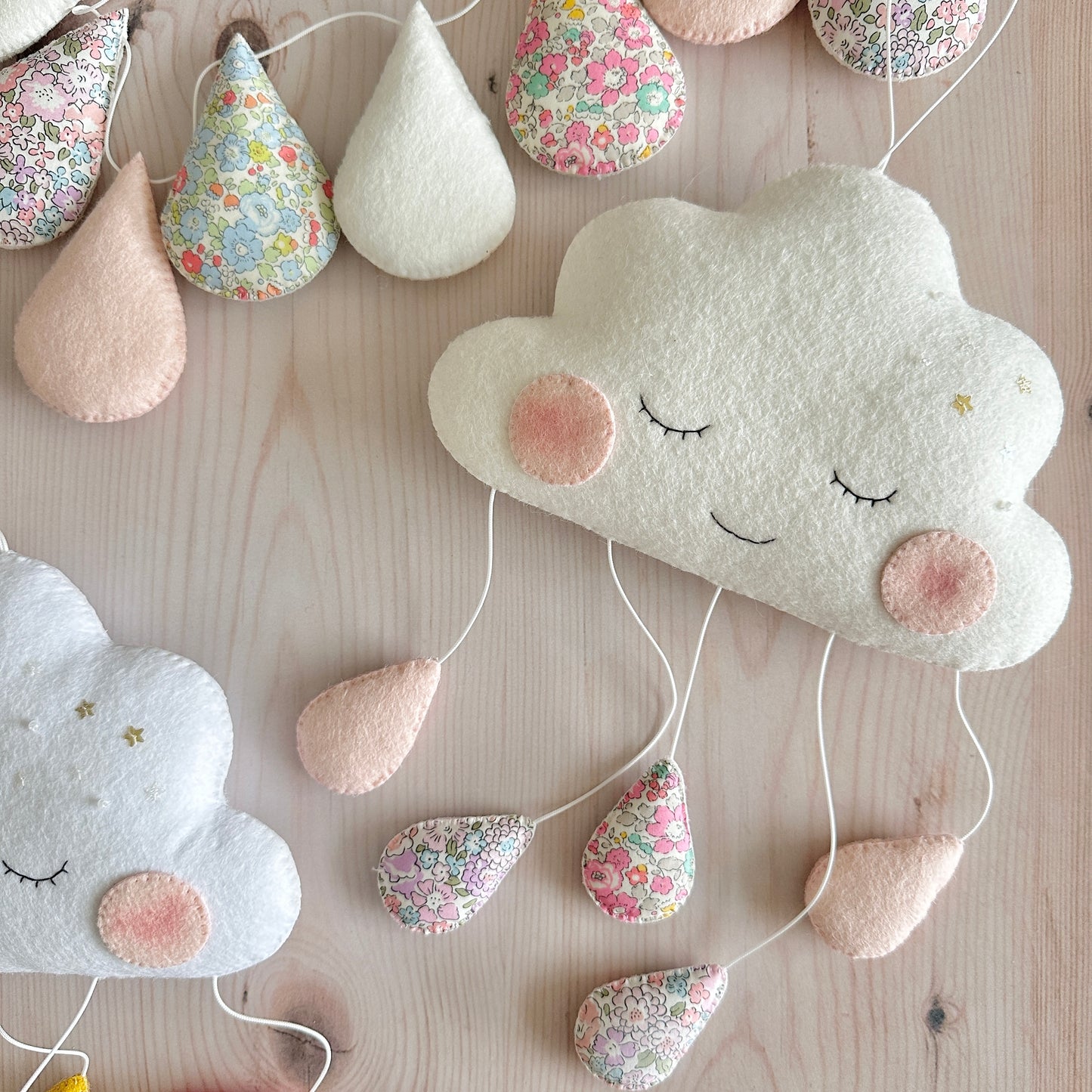 Bespoke Sleepy Cloud with Custom Drop Colours. Made to order.