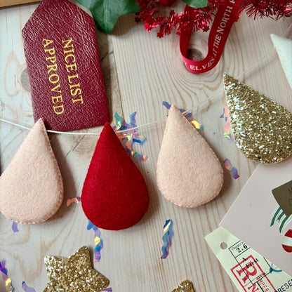 Candy Cane Droplet Garland (new)