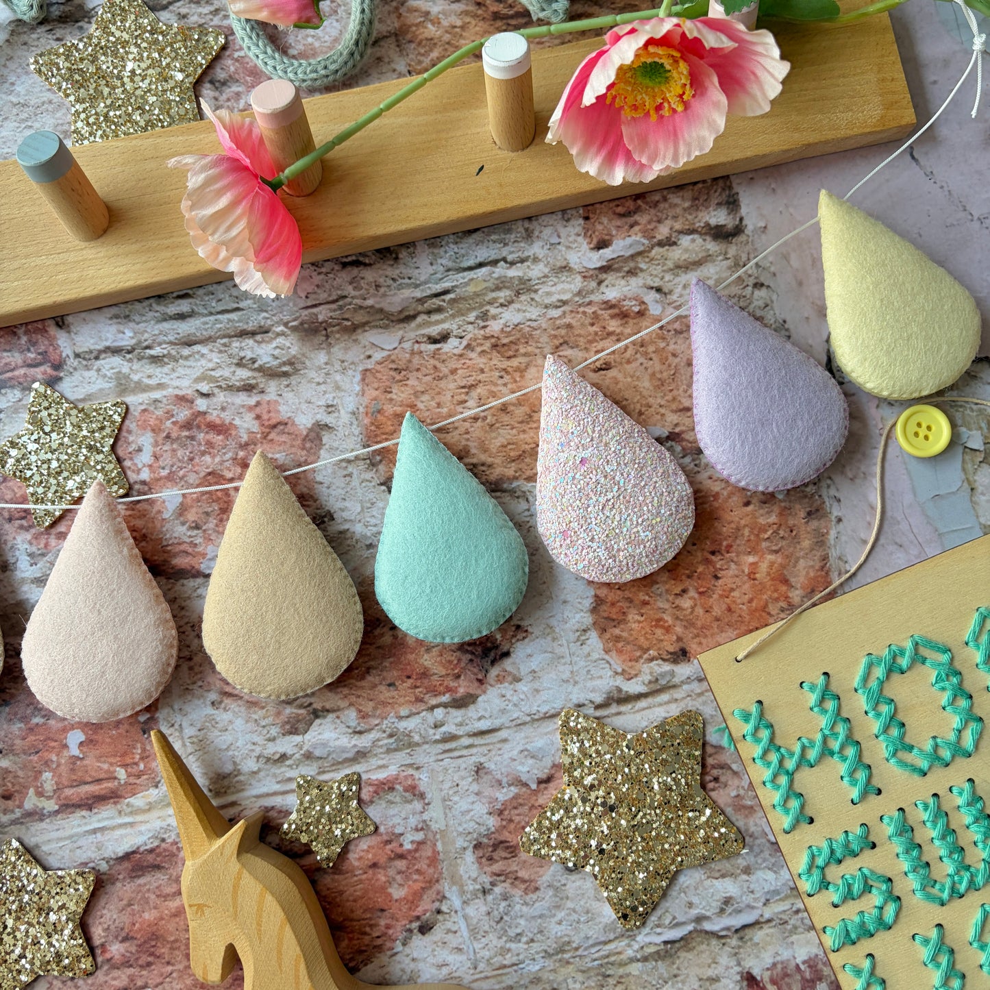 Sample Sale- Dreamy Pastels Droplet Garland