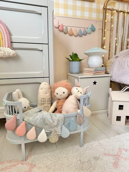 Softly pastels and naturals droplet garland