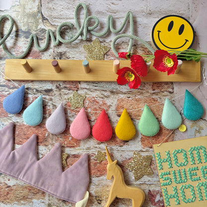 Happy Colours Droplet Garland (no glitter)
