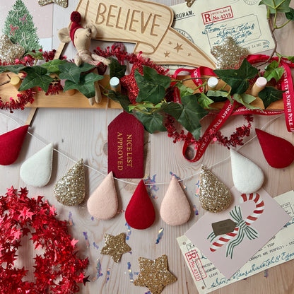 Candy Cane Droplet Garland (new)