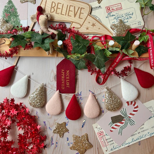 Candy Cane Droplet Garland (new)