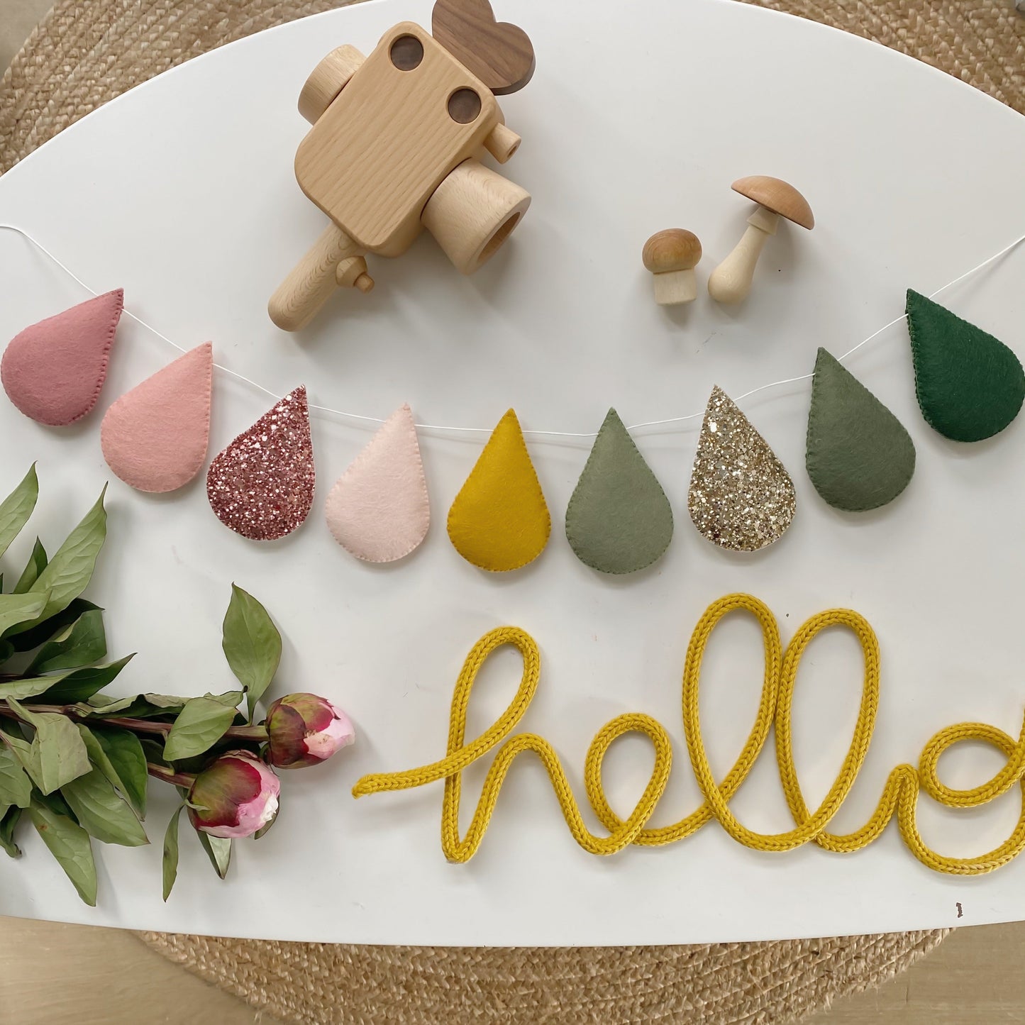 Sample Sale- Rose Garden Droplet Garland