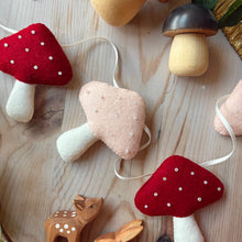 Load image into Gallery viewer, Toadstool Garland - made in your choice of colours
