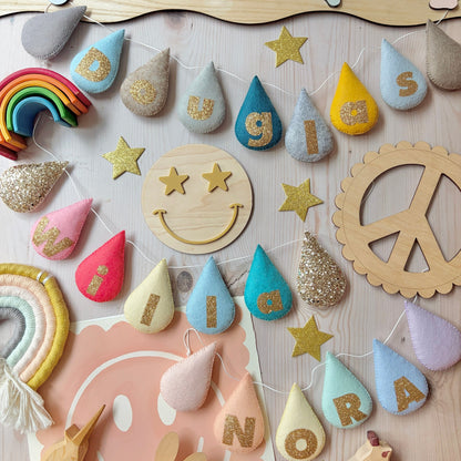 Personalised Name/Word Droplet Garland