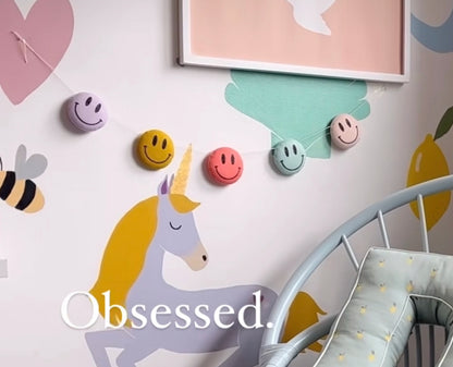 Smiley Face Garland - In your choice of colours