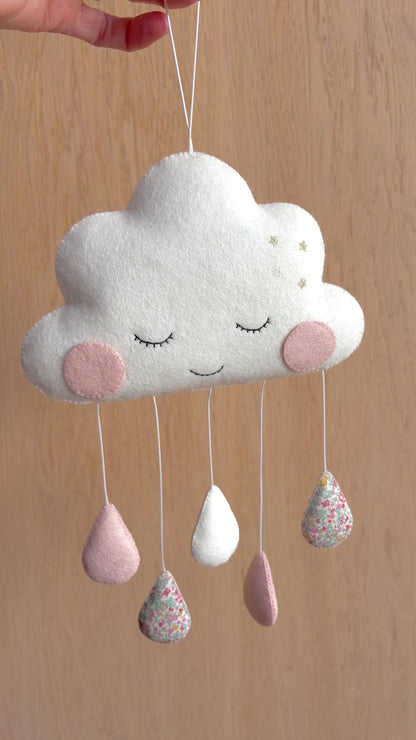 Bespoke Sleepy Cloud with Custom Drop Colours. Made to order.