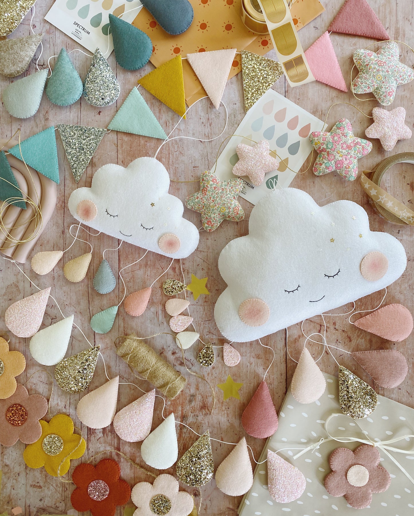 Dinky Droplet Garland - in your choice of colours