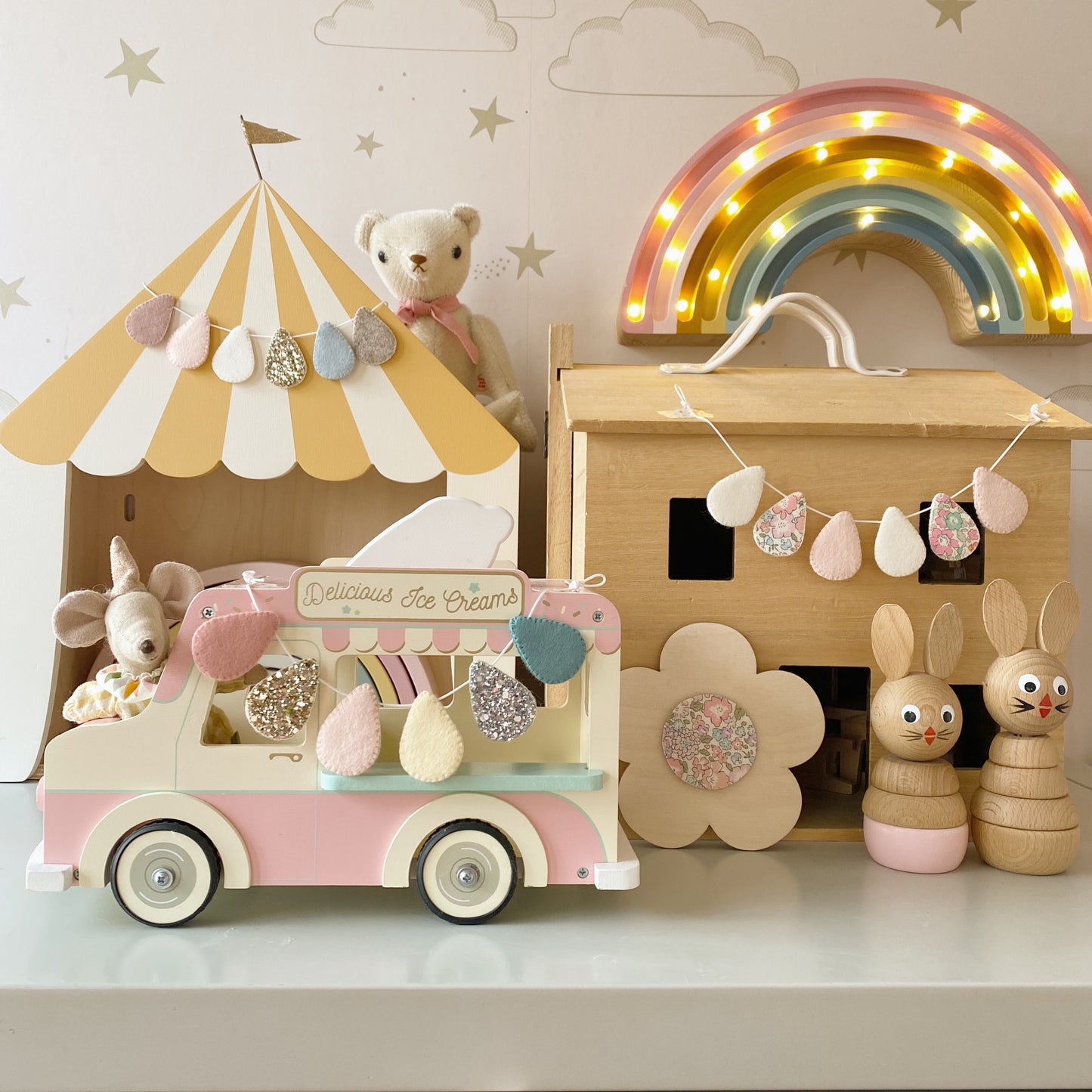 Dinky Droplet Garland - in your choice of colours