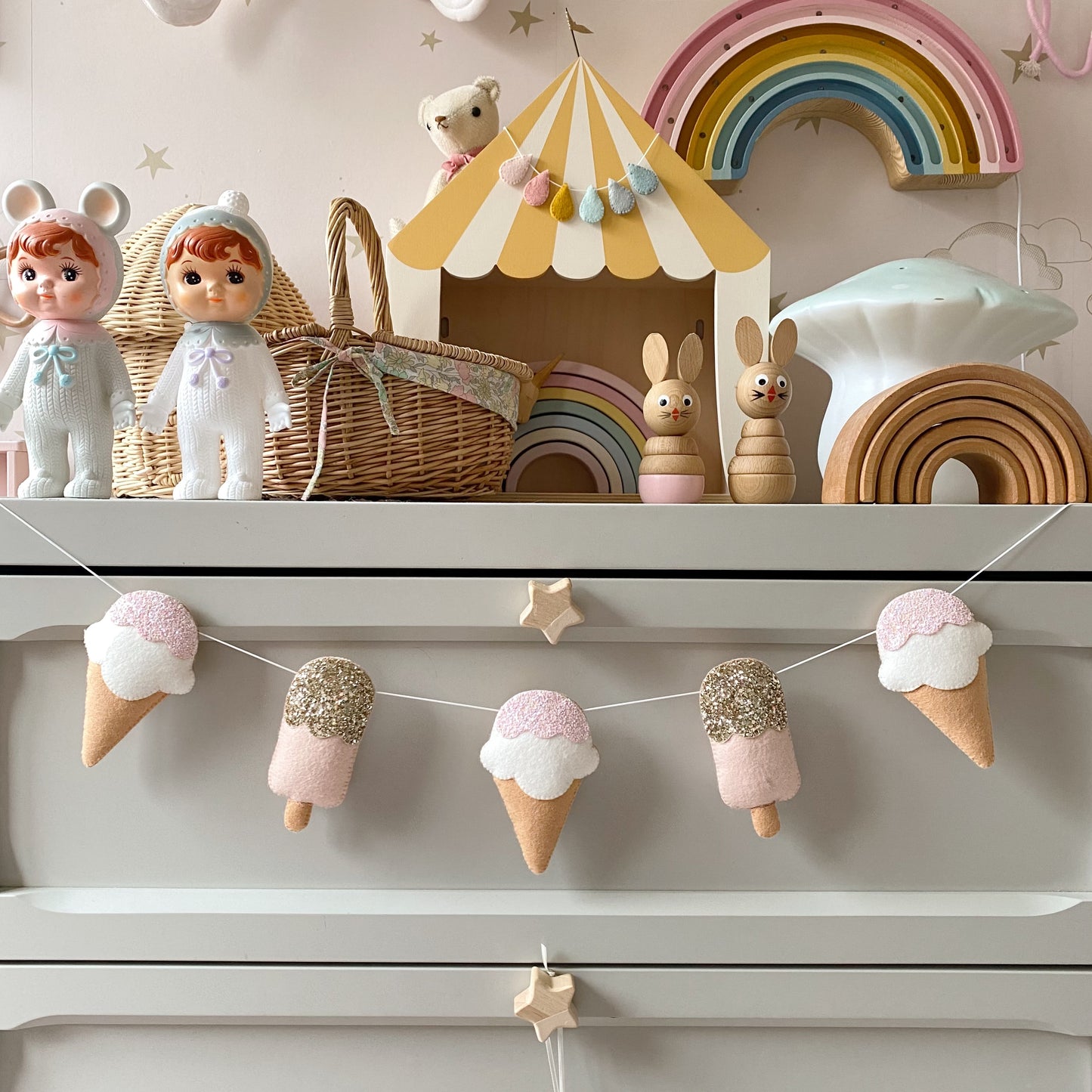 Ice cream Garland- made in your choice of colours