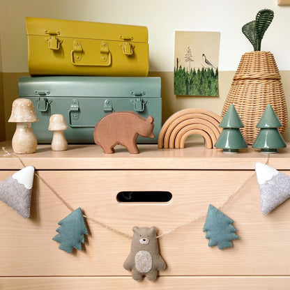 Bear Garland / Magnets - Made to order in your choice of colours.