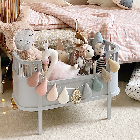 Softly pastels and naturals droplet garland